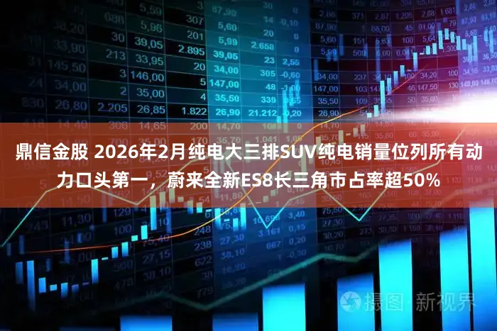 鼎信金股 2026年2月纯电大三排SUV纯电销量位列所有动力口头第一，蔚来全新ES8长三角市占率超50%