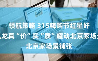 领航策略 315嗨购节红星好意思凯龙真“价”实“质”耀动北京家场景铺张