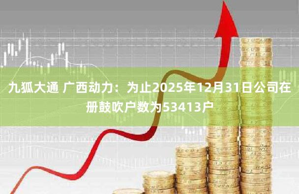 九狐大通 广西动力：为止2025年12月31日公司在册鼓吹户数为53413户